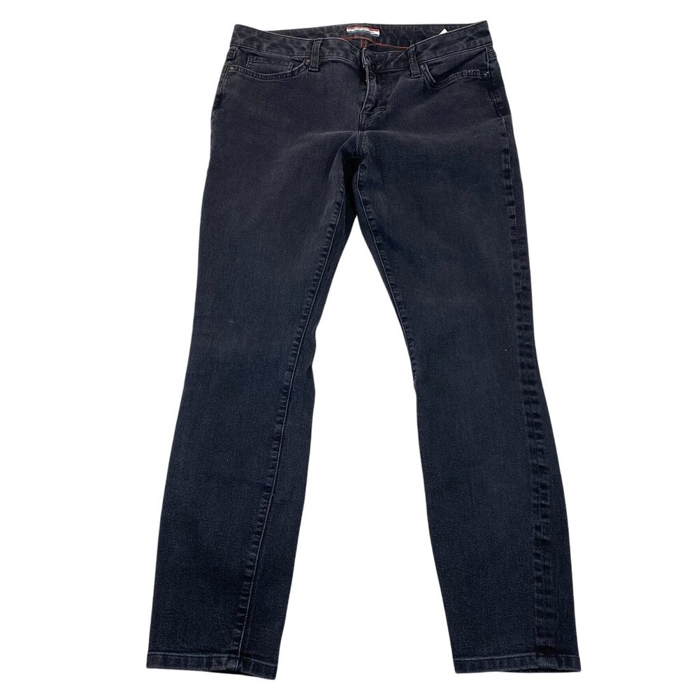 Tommy Hilfiger Women's Skinny Jeans Size 10 Black Denim Ankle Classic Casual